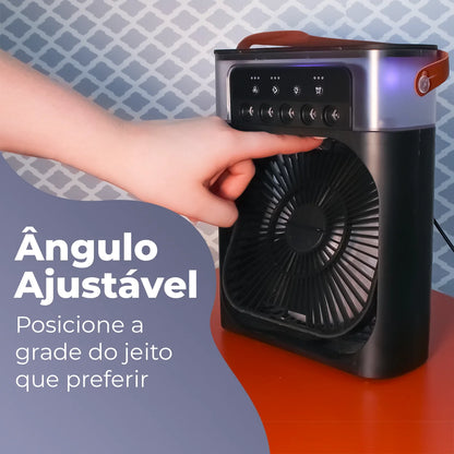 Mini Ar Condicionado Ventilador Umidificador Climatizador, Reservatório de Água e Gelo USB