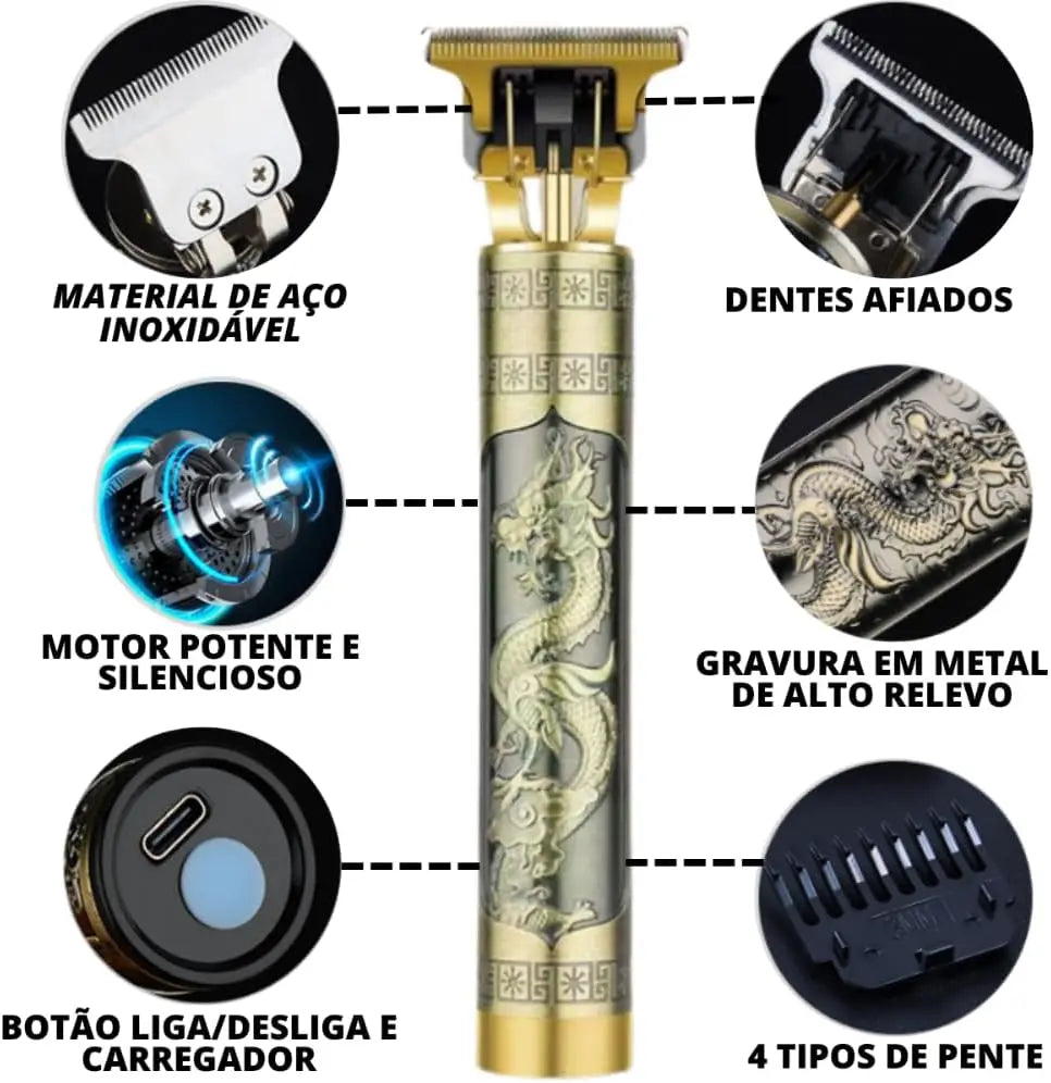 Máquina De Cortar Cabelo Parágrafo Barba Masculina Designer Aleatório Elétrico Profissional