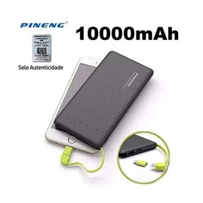 Carregador Portátil Pineng Power Bank 10.000mah IPhone V8