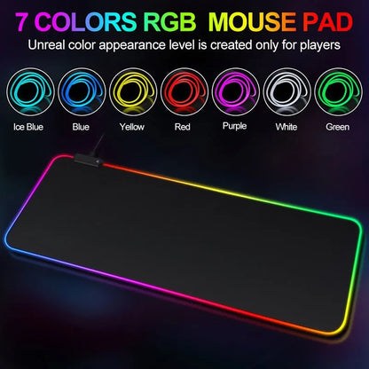 Mouse Pad Gamer Iluminado led Rgb Grande 80x30