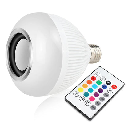 Lâmpada Led Caixa de Som Bluetooth com Controle de 12W